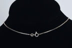 Sterling Silver Pearl and Cubic Zirconia Pendant on Sterling Silver Box Link Chain - 24"