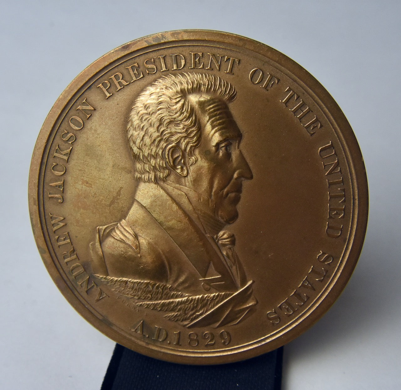 Andrew Jackson Bronze Indian "Peace" Medal