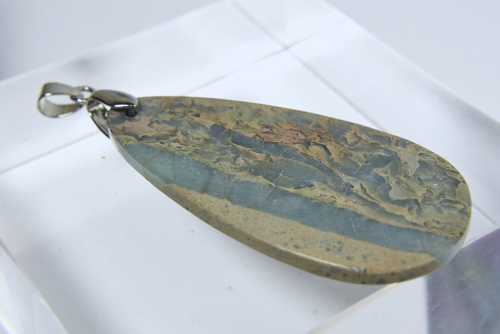 Polished Jade in Matrix Pendant