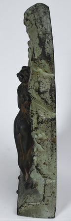 Lucien Charles Edouard Alliot - "La Source" Antique Bronze Sculpture
