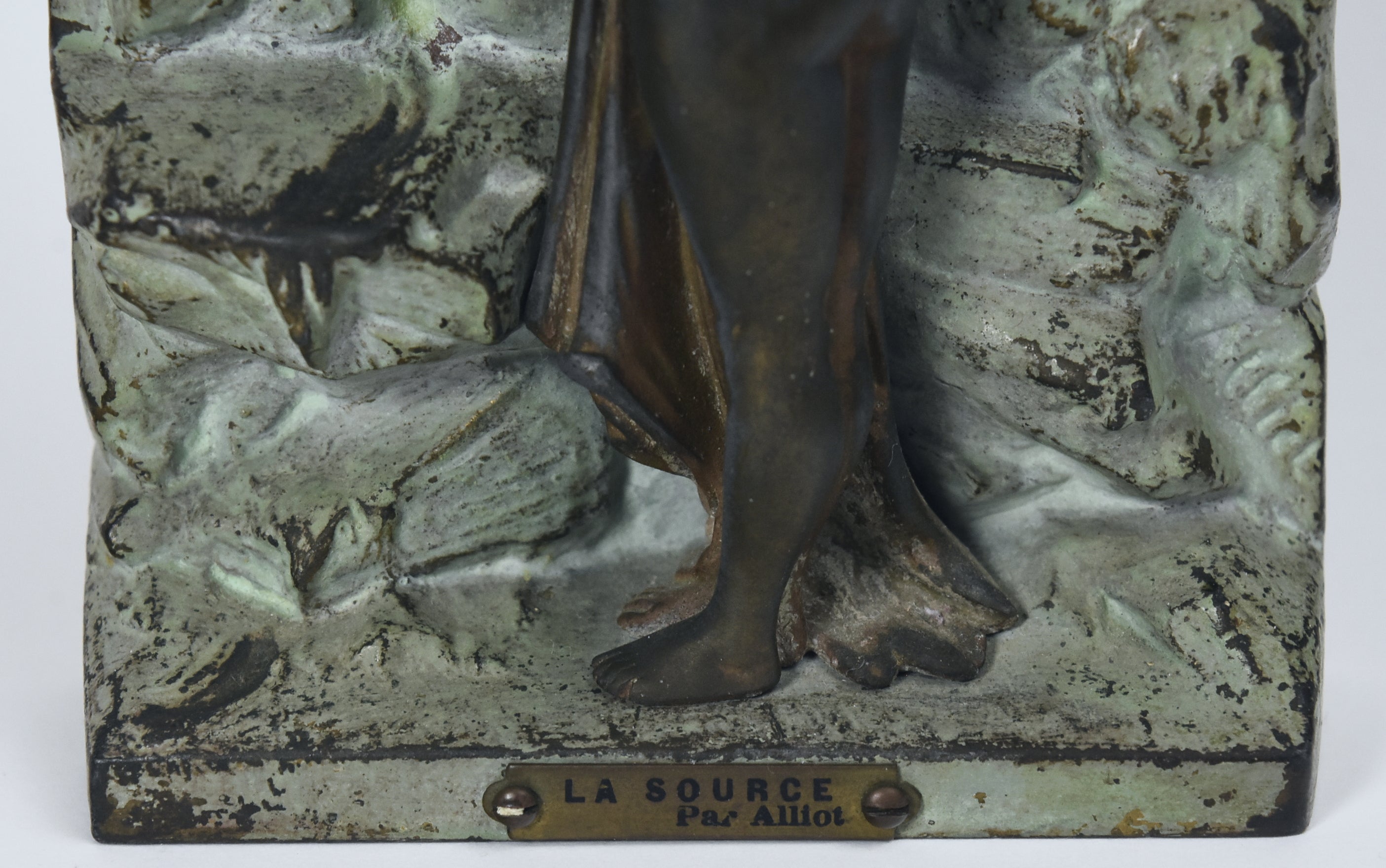 Lucien Charles Edouard Alliot - "La Source" Antique Bronze Sculpture