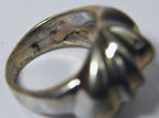 Vintage Sterling Silver Abstract Modern Design Domed Ring - Size 6.25