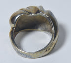 Vintage Sterling Silver Abstract Modern Design Domed Ring - Size 6.25
