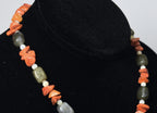 Labradorite, Red Coral, White Onyx Necklace
