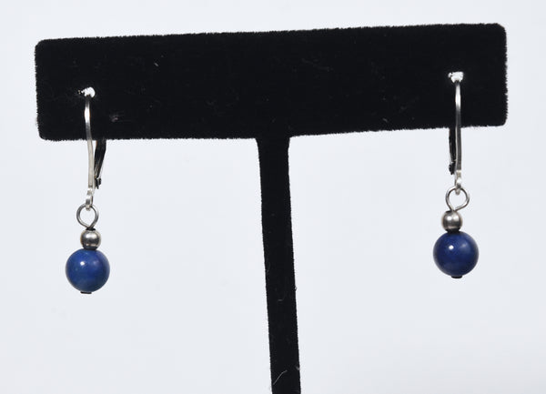 Sterling Silver Lapis Lazuli Dangle Earrings