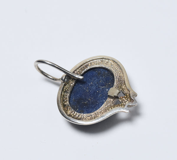 Vintage Sterling Silver Lapis Lazuli Pendant