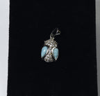 Sterling Silver Larimar Owl Pendant