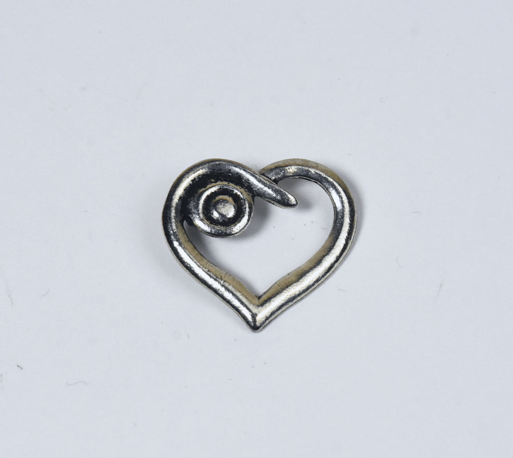 Silver Tone Heart Pendant