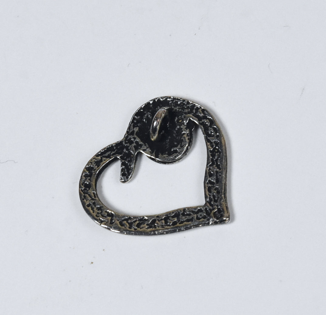 Silver Tone Heart Pendant