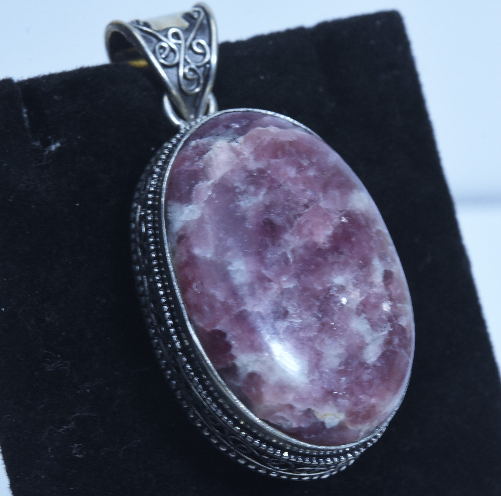 Lepidolite Sterling Silver Pendant