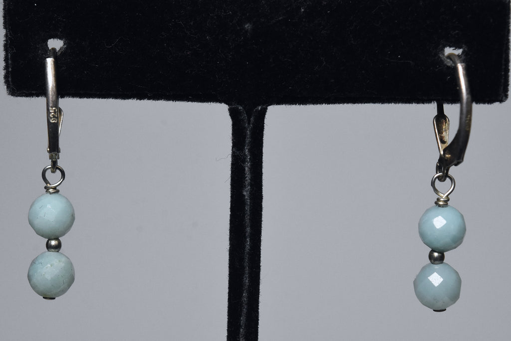 Sterling Silver Amazonite Bead Earrings