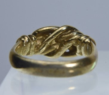 Metropolitan Museum of Art - Sterling Silver Gold Plated Knot Ring - Size 9.5