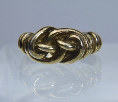 Metropolitan Museum of Art - Sterling Silver Gold Plated Knot Ring - Size 9.5