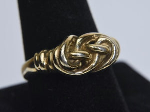 Metropolitan Museum of Art - Sterling Silver Gold Plated Knot Ring - Size 9.5