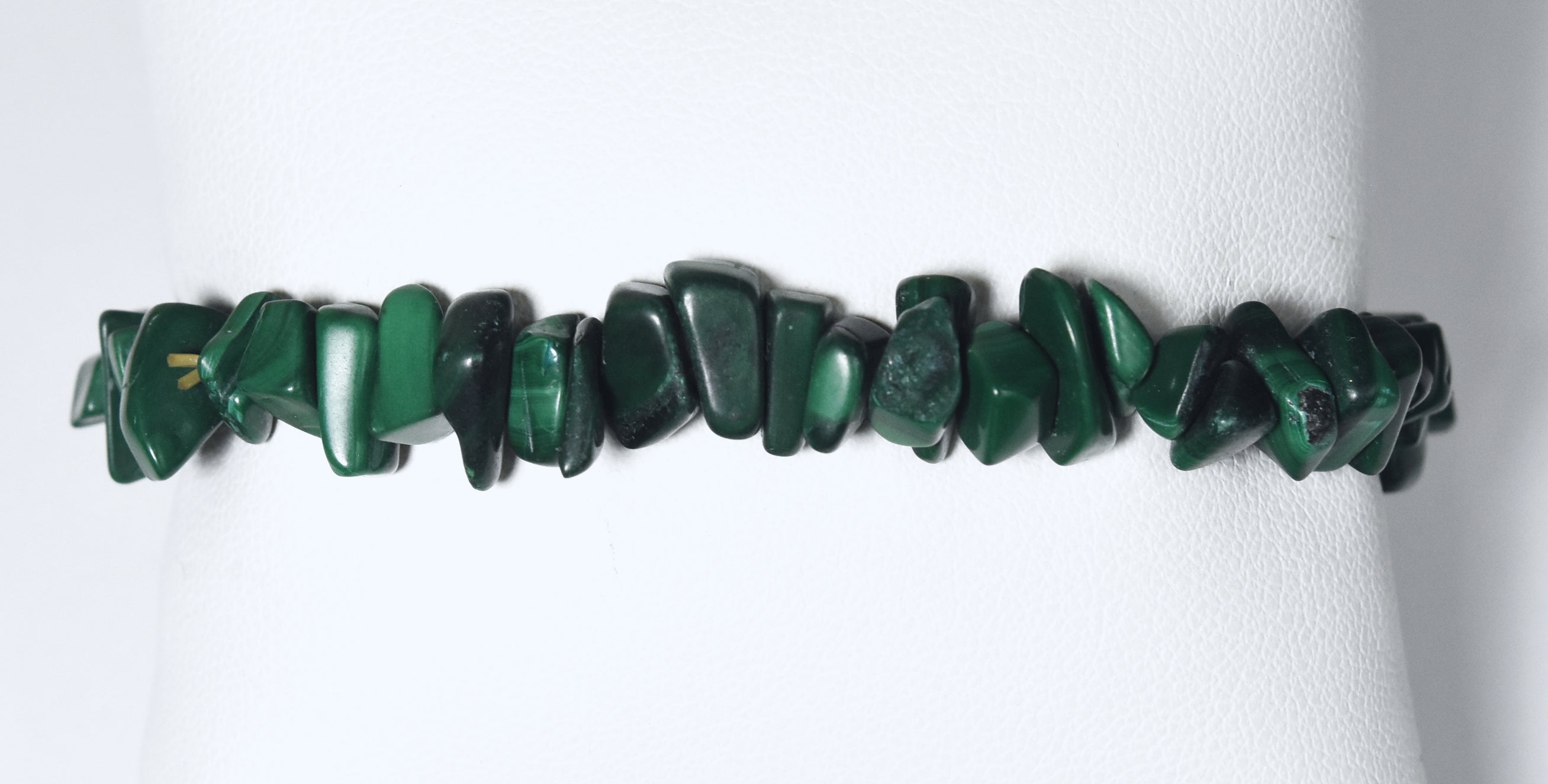Malachite Chip Bead Stretch Bracelet