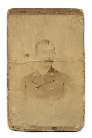 Antique Italian Photograph of Mustachioed Man