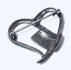 Sterling Silver and Marcasite Heart Brooch