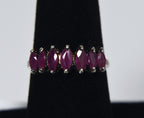 Sterling Silver Rubies Ring - Size 7