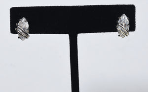 Sterling Silver Marquise Cubic Zirconia Stud Earrings