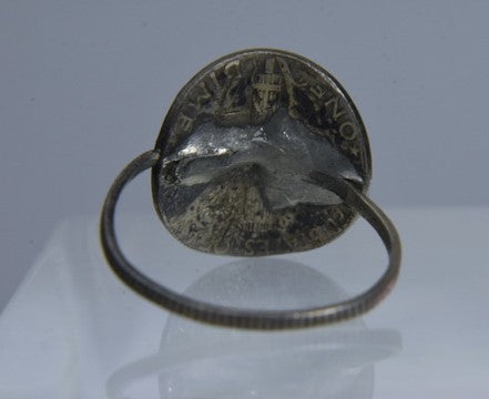 1942 Silver Mercury Head Dime Ring - Size 6.75