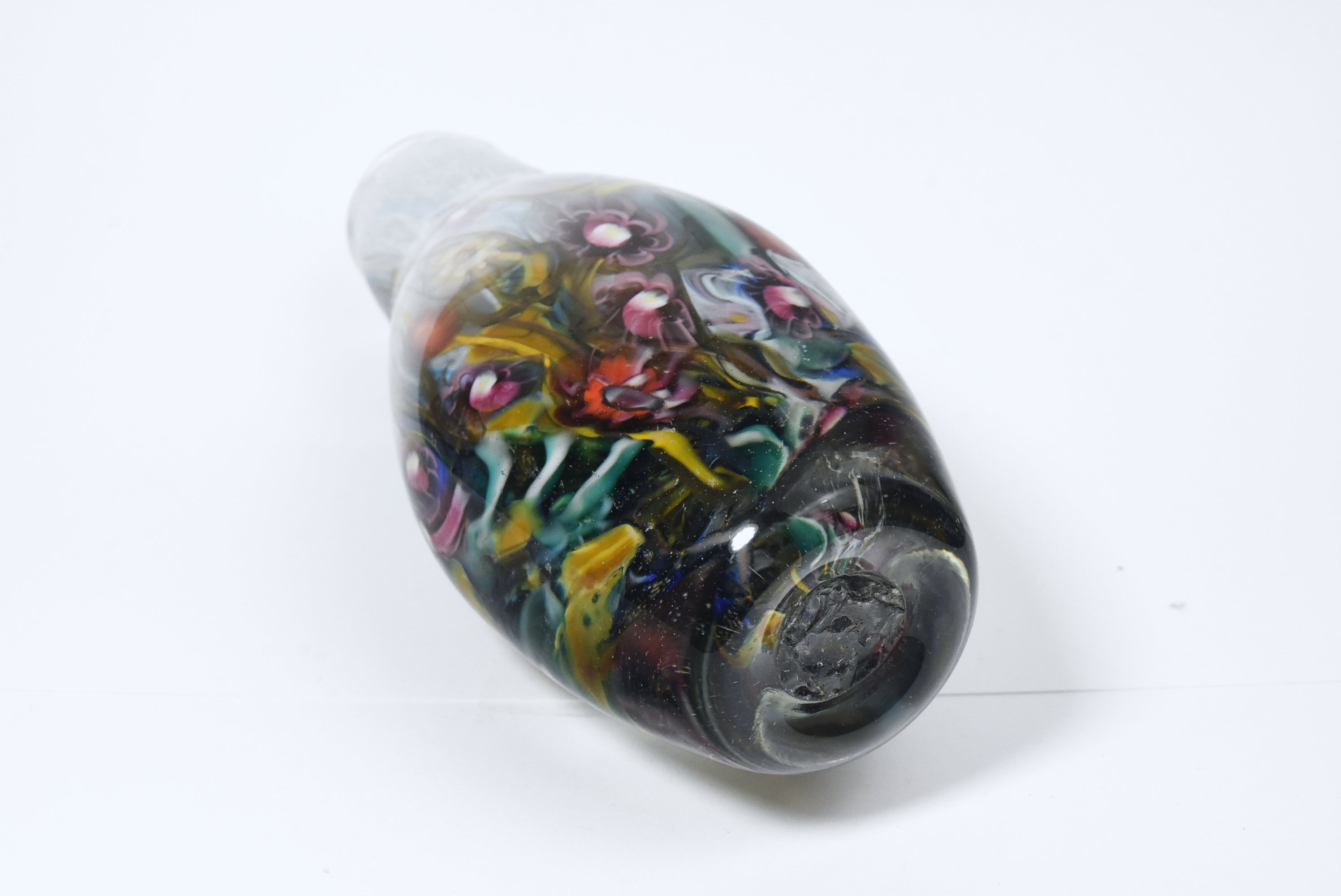 Heavy Enclassed Glass Milefiori Vase
