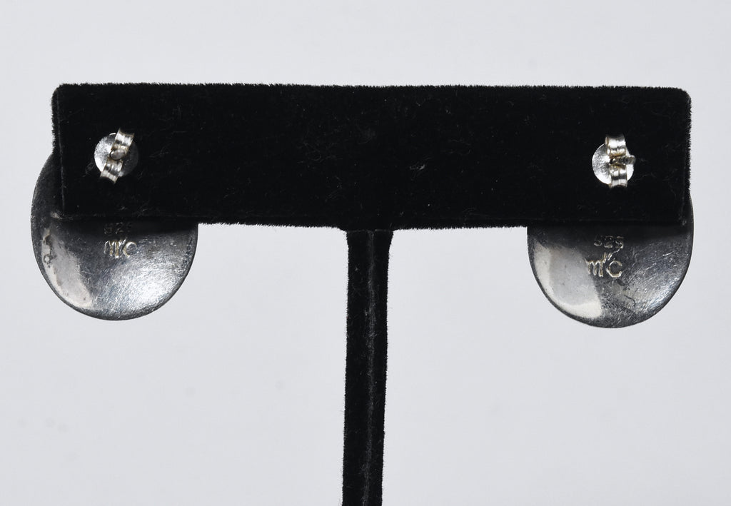 Vintage Sterling Silver Mother of Pearl Stud Earrings