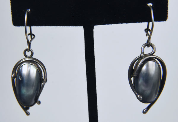Nacre Sterling Silver Dangle Earrings