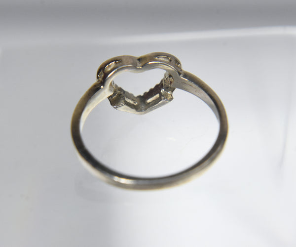 Sterling Silver Open Heart Toe Ring - Size 3.25