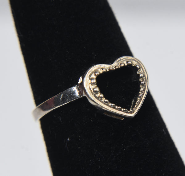 Sterling Silver Open Heart Toe Ring - Size 3.25