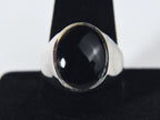 Vintage Sterling Silver Black Onyx Ring - Size 12