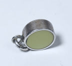 Light Green Plastic and Silver Pendant