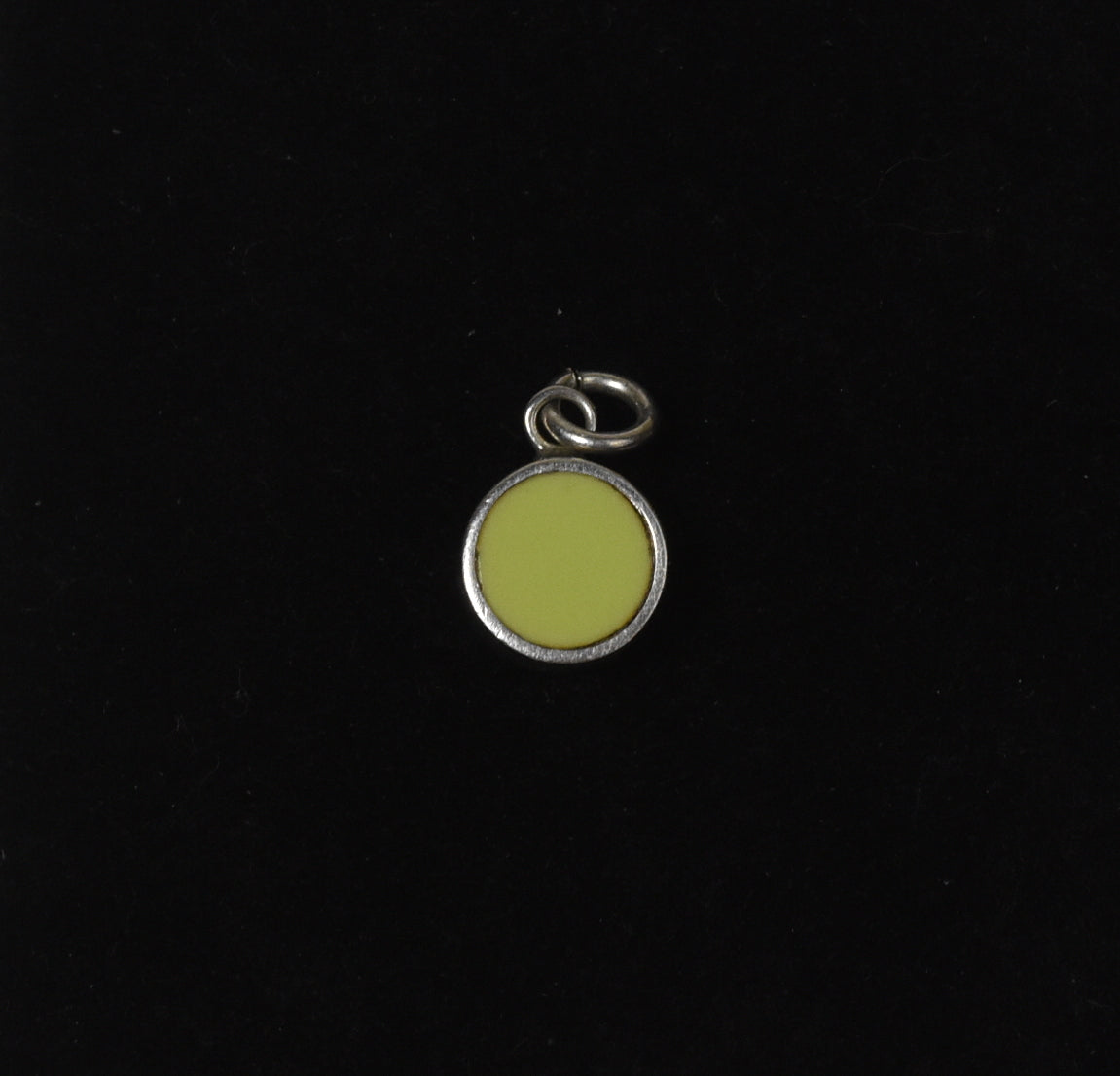 Light Green Plastic and Silver Pendant