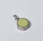 Light Green Plastic and Silver Pendant