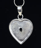 Sterling Silver Heart Peridot Pendant on Sterling Silver Chain Necklace