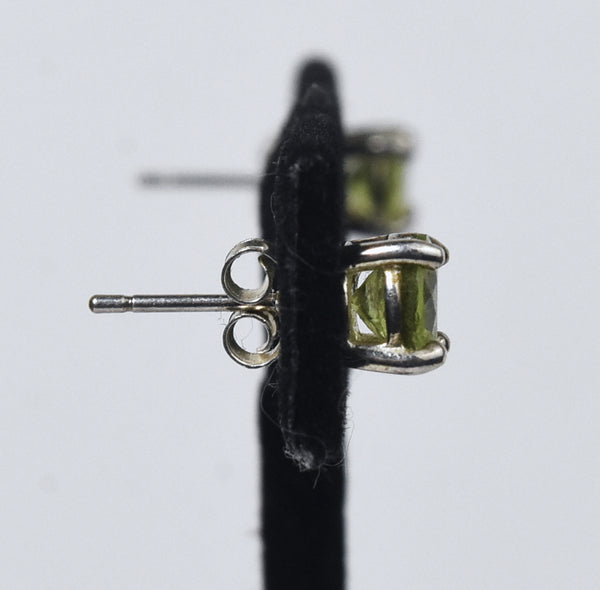 Sterling Silver Peridot Stud Earrings