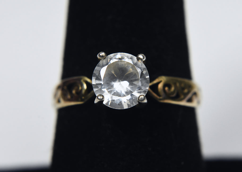 Vintage Sterling Silver Pierced Designs Ring - Size 7.5