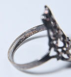 Sterling Silver Pierced Hearts Design Ring - Size 7