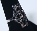 Sterling Silver Pierced Hearts Design Ring - Size 7