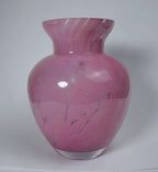Pink Mottled Glass Vase