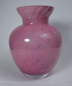 Pink Mottled Glass Vase