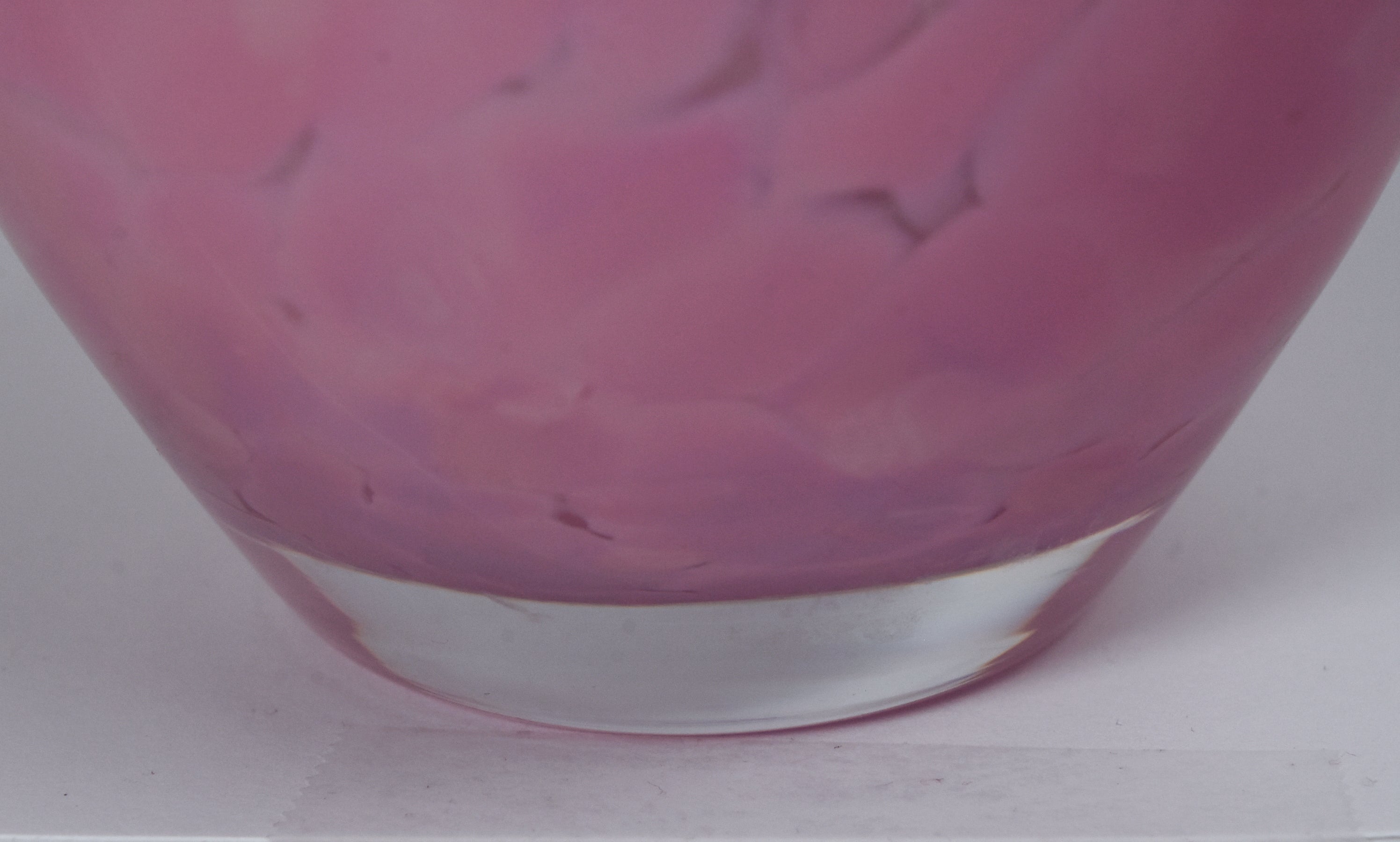 Pink Mottled Glass Vase