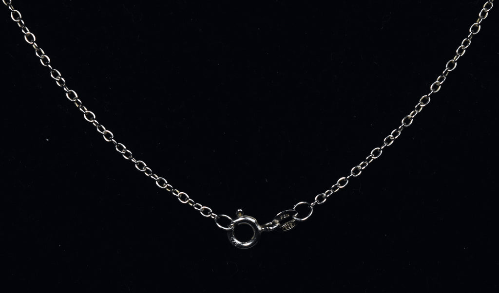 Synthetic Pink Sapphire and White Topaz Sterling Silver Necklace