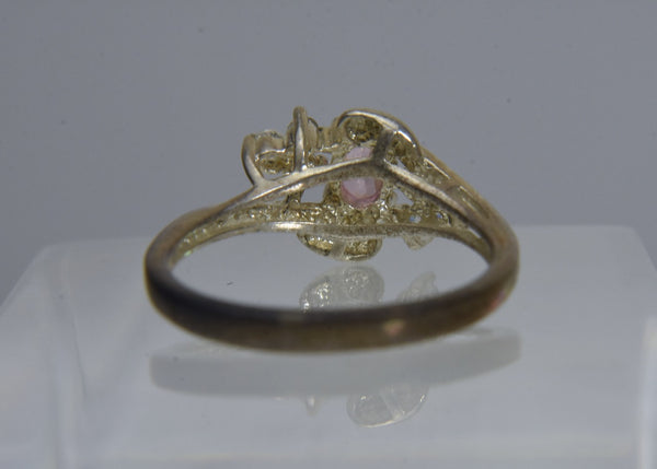 Pink Uranium Glass Ring - Size 8