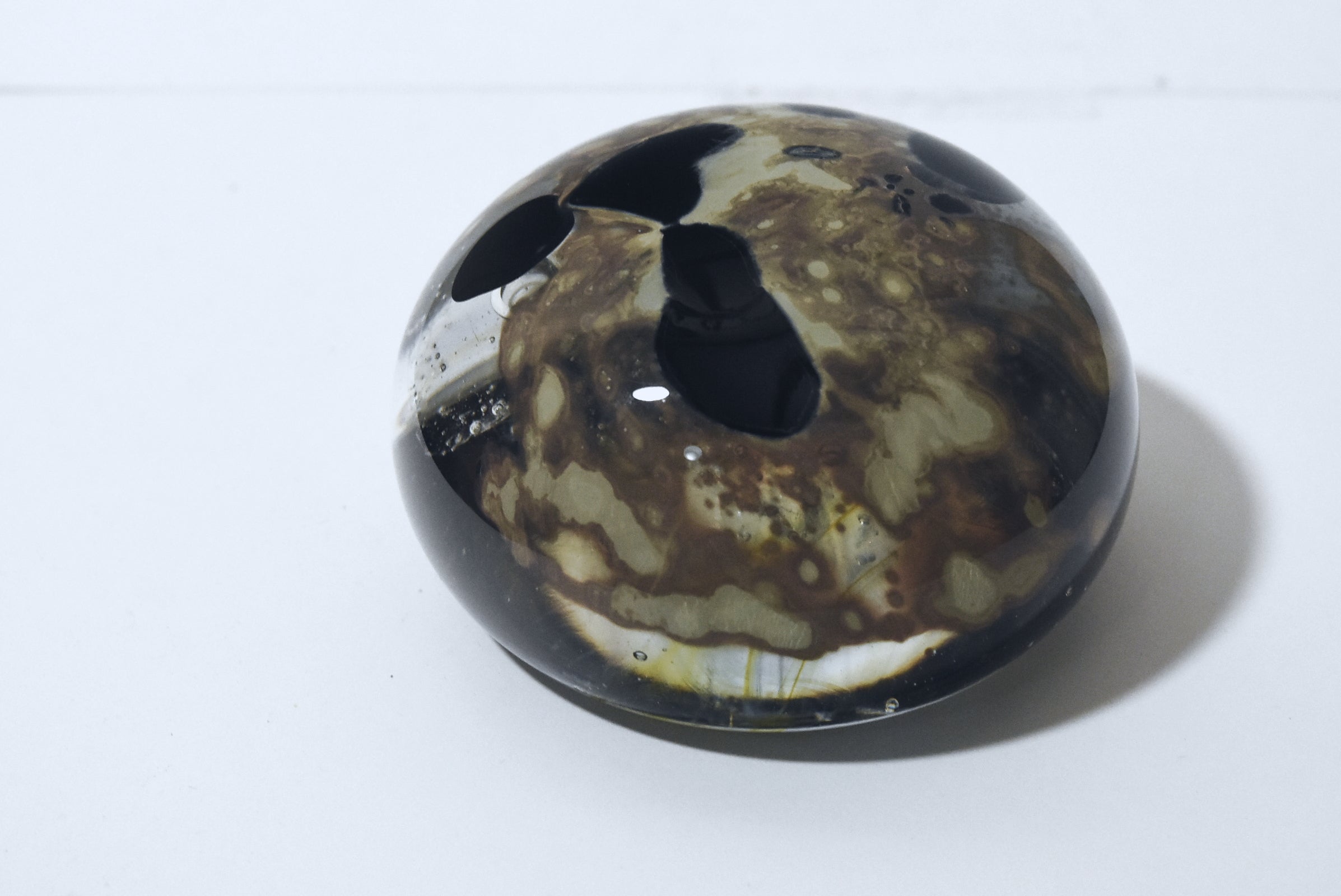 Dome Paperweight with Tribubbles and Surface/Undersurface Decorations!