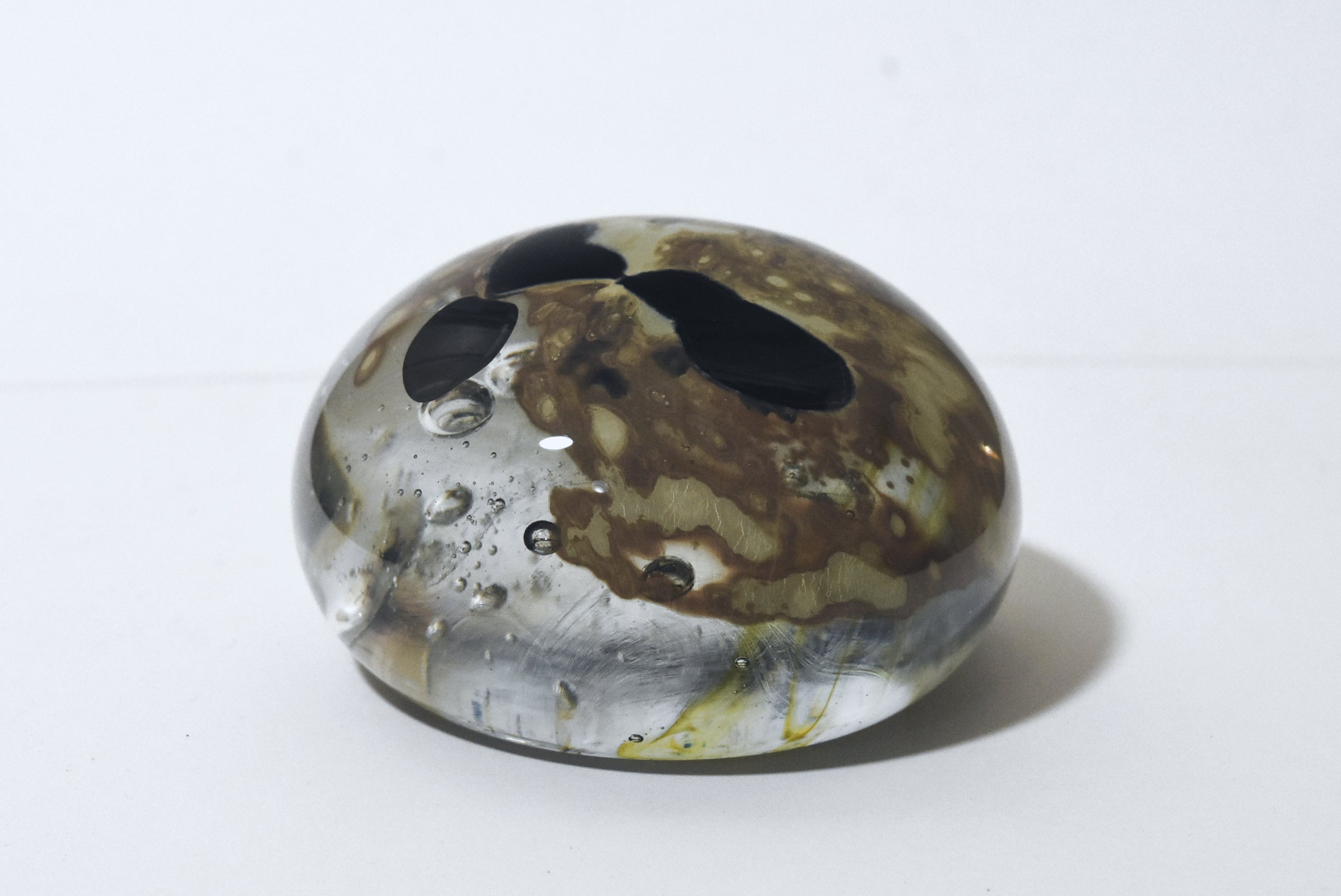 Dome Paperweight with Tribubbles and Surface/Undersurface Decorations!