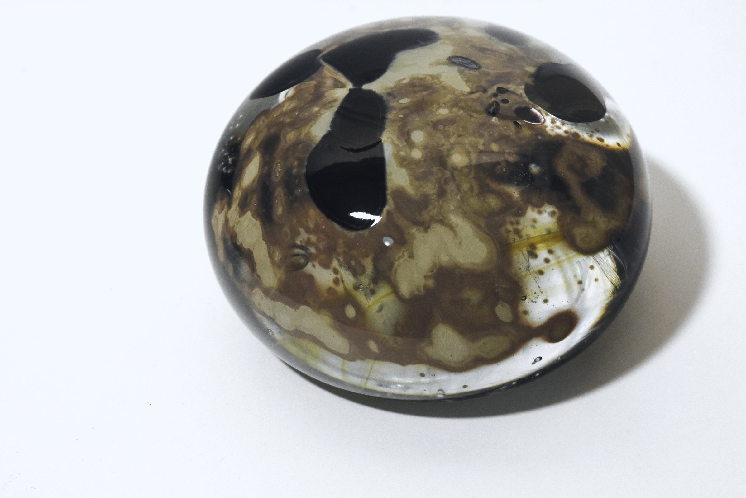 Dome Paperweight with Tribubbles and Surface/Undersurface Decorations!