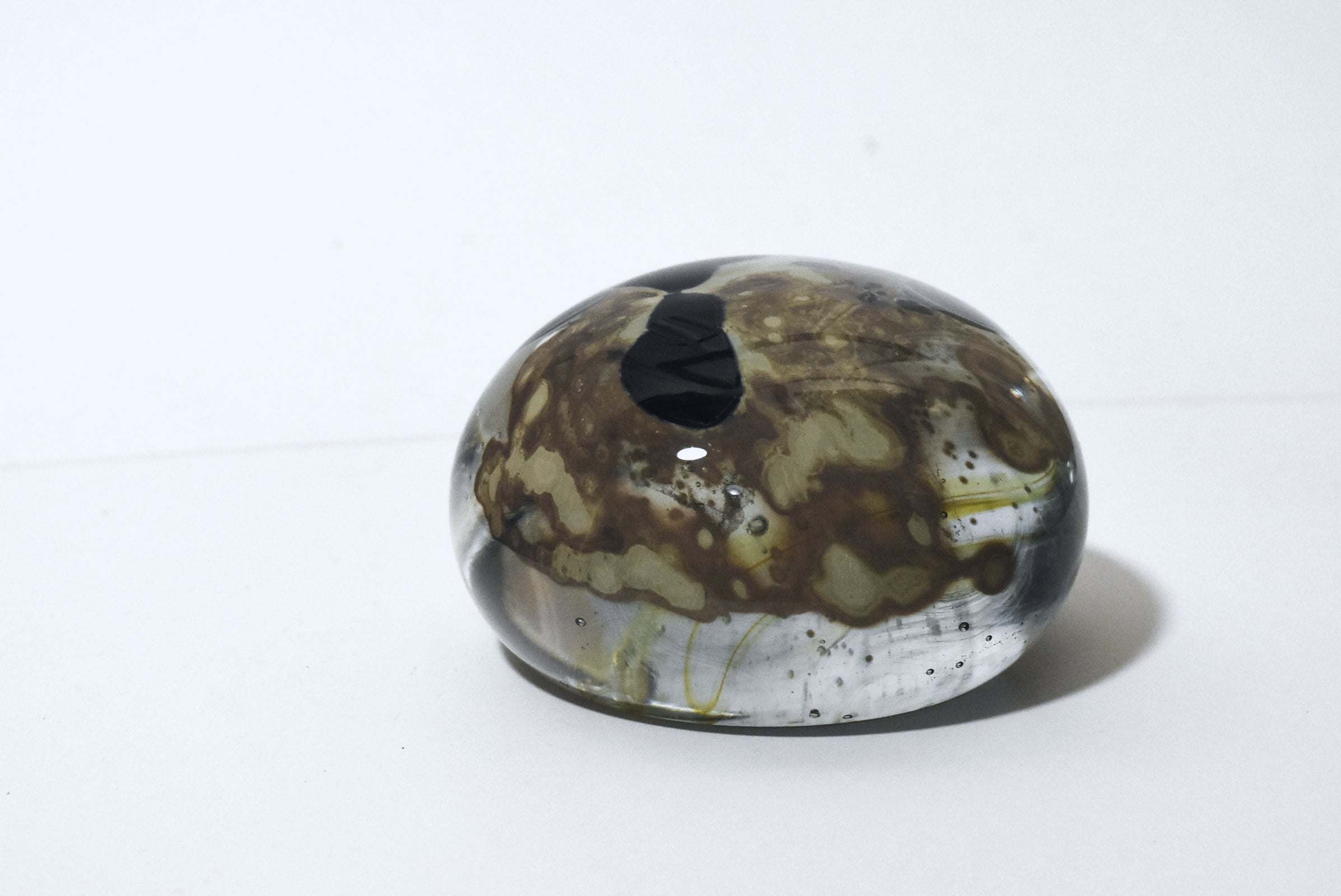 Dome Paperweight with Tribubbles and Surface/Undersurface Decorations!