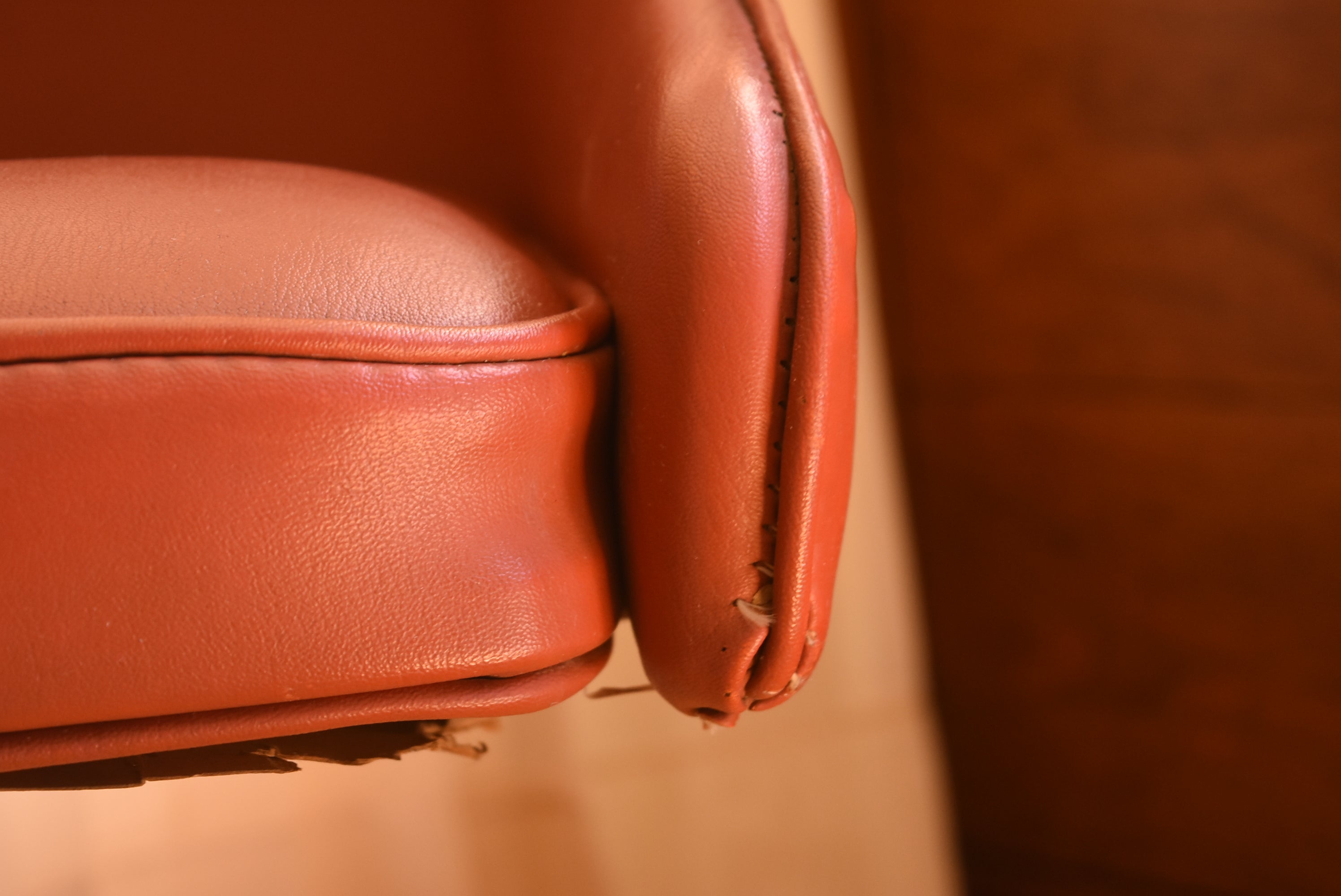 Progressive Furniture Co. - Vintage Pair of Red Vinyl Swivel Base Chair