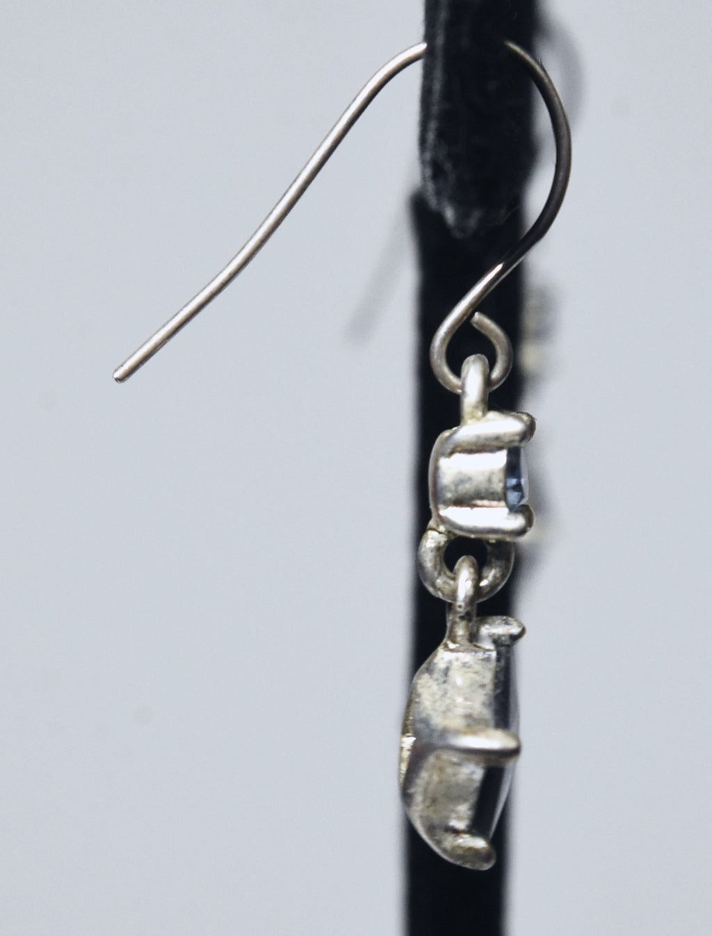 Imitatation Amethyst and Imitation Blue Topaz Dangle Earrings