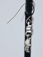 Imitatation Amethyst and Imitation Blue Topaz Dangle Earrings